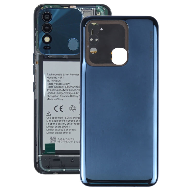 For Tenco Spark 8T KG6p Original Battery Back Cover (Dark Blue) - Back Cover by PMC Jewellery | Online Shopping South Africa | PMC Jewellery | Buy Now Pay Later Mobicred