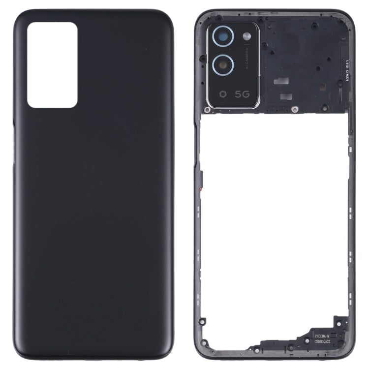 For OPPO A56 5G Battery Back Cover with Middle Frame (Black) - Back Cover by PMC Jewellery | Online Shopping South Africa | PMC Jewellery | Buy Now Pay Later Mobicred