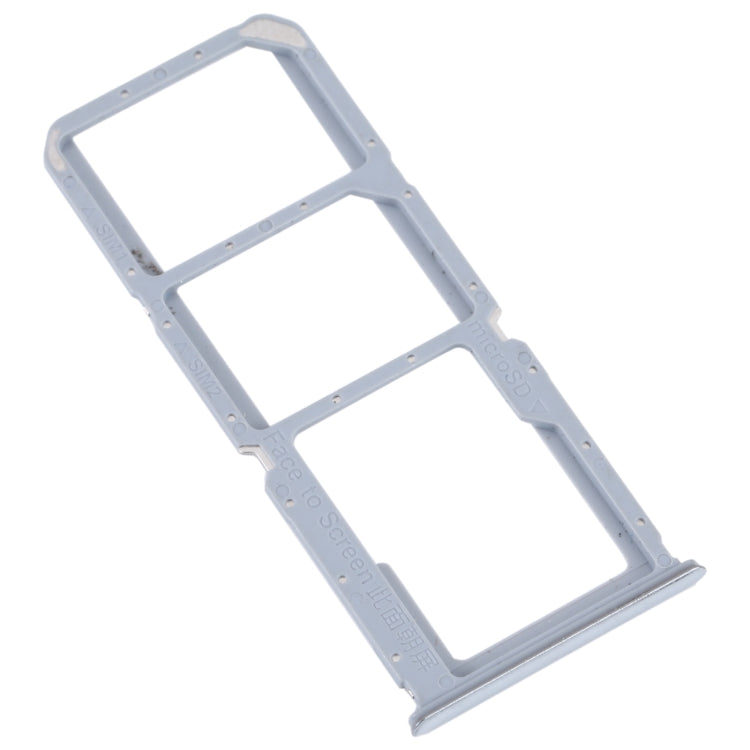 For OPPO K9S SIM Card Tray + SIM Card Tray + Micro SD Card Tray (Silver) - Card Socket by PMc TechLife | Online Shopping South Africa | PMc TechLife | Buy Now Pay Later Mobicred