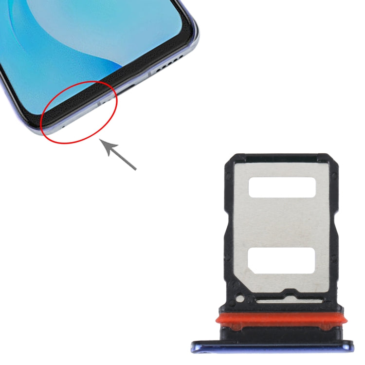 For vivo S7 / V20 Pro SIM Card Tray + SIM Card Tray (Blue) - Card Socket by PMc TechLife | Online Shopping South Africa | PMc TechLife | Buy Now Pay Later Mobicred