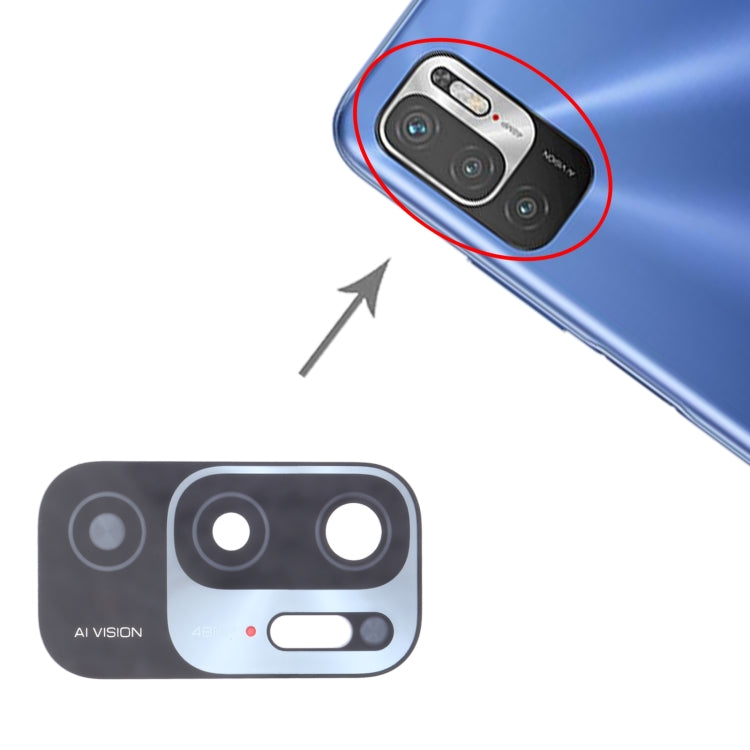 10 PCS Back Camera Lens for Xiaomi Redmi Note 10T 5G - Camera by PMC TechLife | Online Shopping South Africa | PMC TechLife