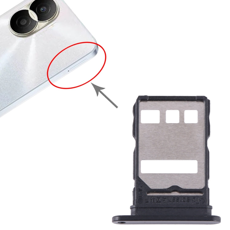 For Honor Play7T Pro SIM Card Tray (Black) - Card Socket by PMc TechLife | Online Shopping South Africa | PMc TechLife | Buy Now Pay Later Mobicred