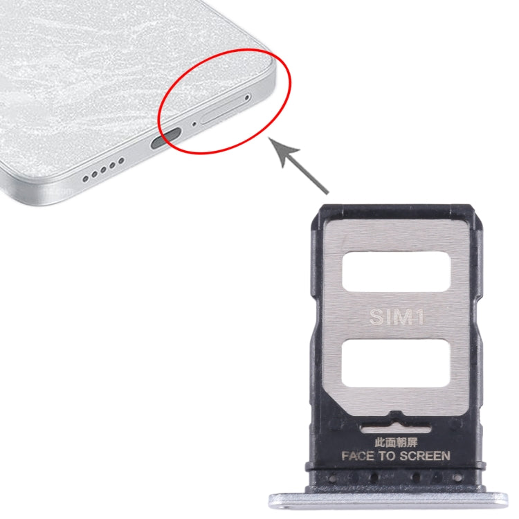 For Xiaomi Note 13 Pro+ SIM Card Tray + SIM Card Tray (Silver) - Card Tray by PMC Jewellery | Online Shopping South Africa | PMC Jewellery