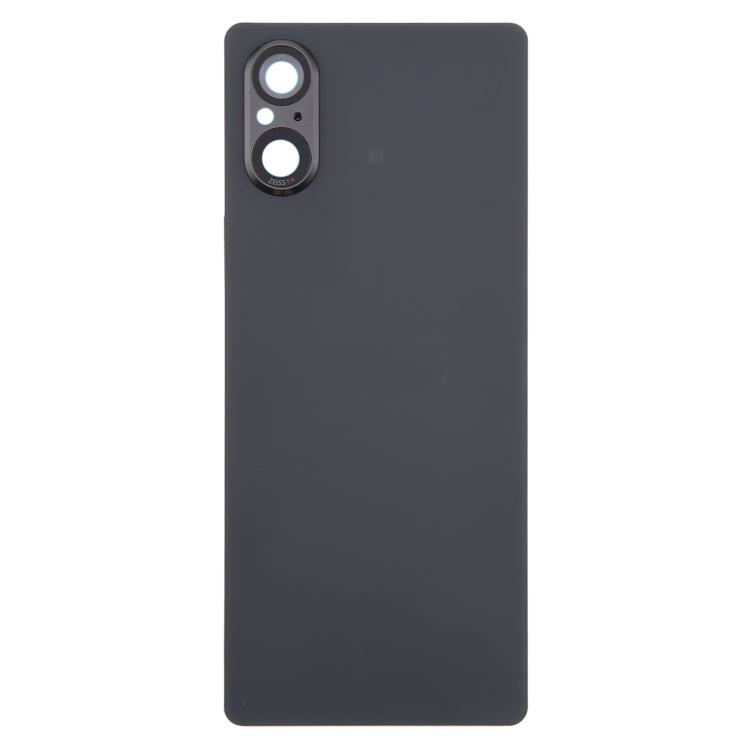 For Sony Xperia 5 V Battery Back Cover with Camera Lens Cover(Black) - Back Cover by PMC Jewellery | Online Shopping South Africa | PMC Jewellery | Buy Now Pay Later Mobicred