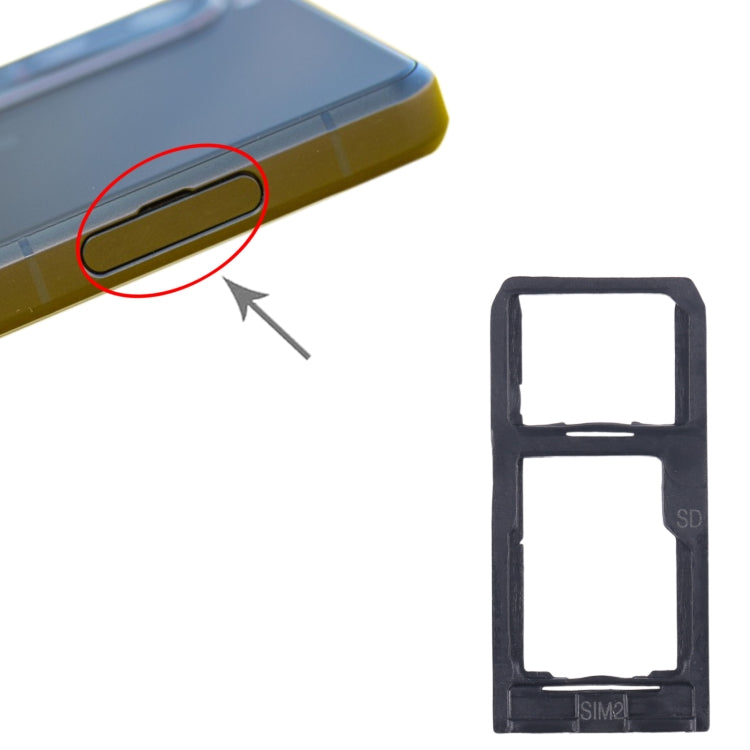 For Sony Xperia 1 III Original SIM Card Tray + SIM / Micro SD Card Tray (Black) - Card Tray by PMC TechLife | Online Shopping South Africa | PMC TechLife | Buy Now Pay Later Mobicred