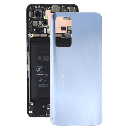 For Xiaomi Redmi K30S Glass Battery Back Cover(Silver) - Back Cover by PMC Jewellery | Online Shopping South Africa | PMC Jewellery | Buy Now Pay Later Mobicred