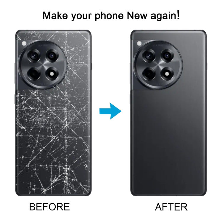 For OnePlus 12R Battery Back Cover(Black) - Back Cover by PMC Jewellery | Online Shopping South Africa | PMC Jewellery | Buy Now Pay Later Mobicred