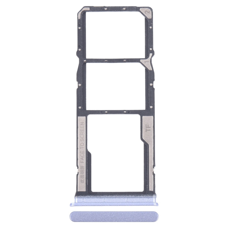 For Xiaomi Poco M6 Original SIM Card Tray + SIM Card Tray + Micro SD Card Tray (Blue) - Card Tray by PMC Jewellery | Online Shopping South Africa | PMC Jewellery | Buy Now Pay Later Mobicred