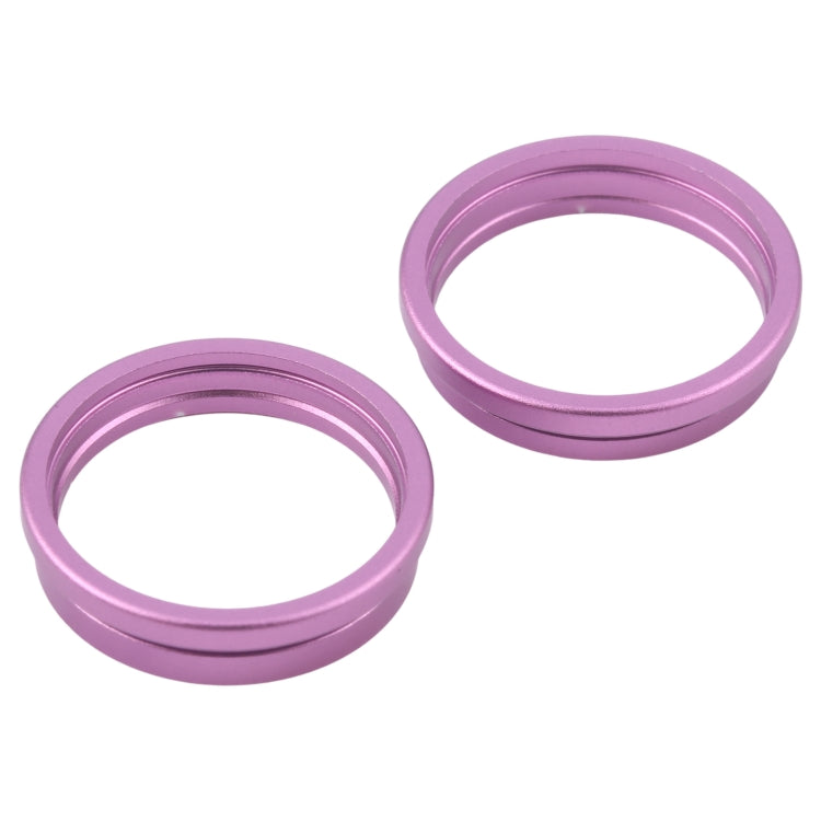 For iPhone 16 Plus 2pcs/set Rear Camera Glass Lens Metal Outside Protector Hoop Ring (Purple) -  by PMC Jewellery | Online Shopping South Africa | PMC Jewellery | Buy Now Pay Later Mobicred