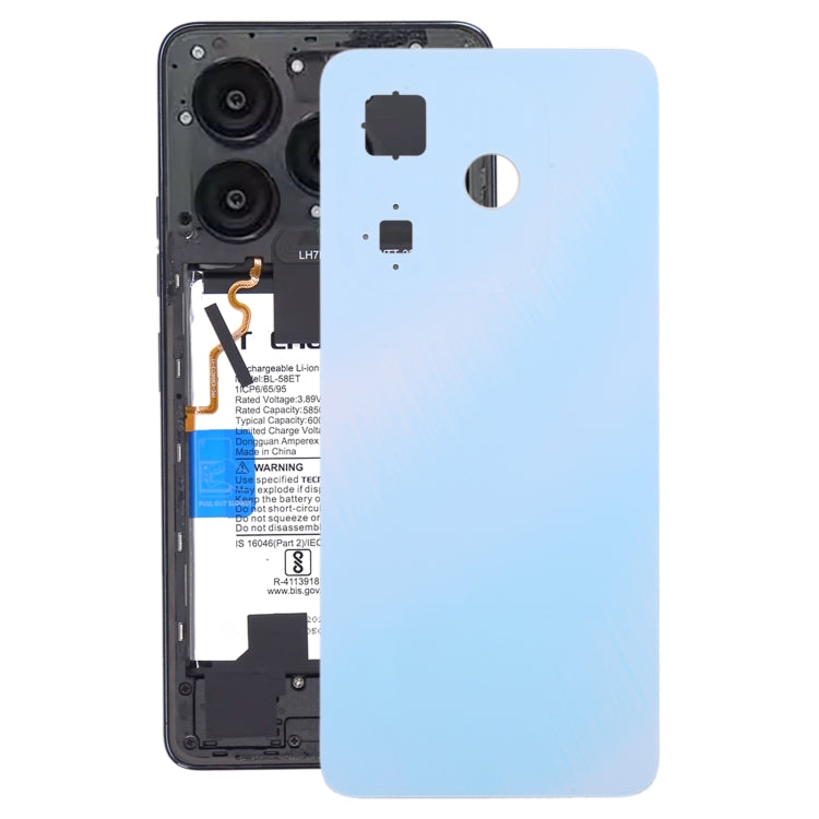 For itel P55 A666L Original Battery Back Cover(Blue) -  by PMc TechLife | Online Shopping South Africa | PMc TechLife | Buy Now Pay Later Mobicred