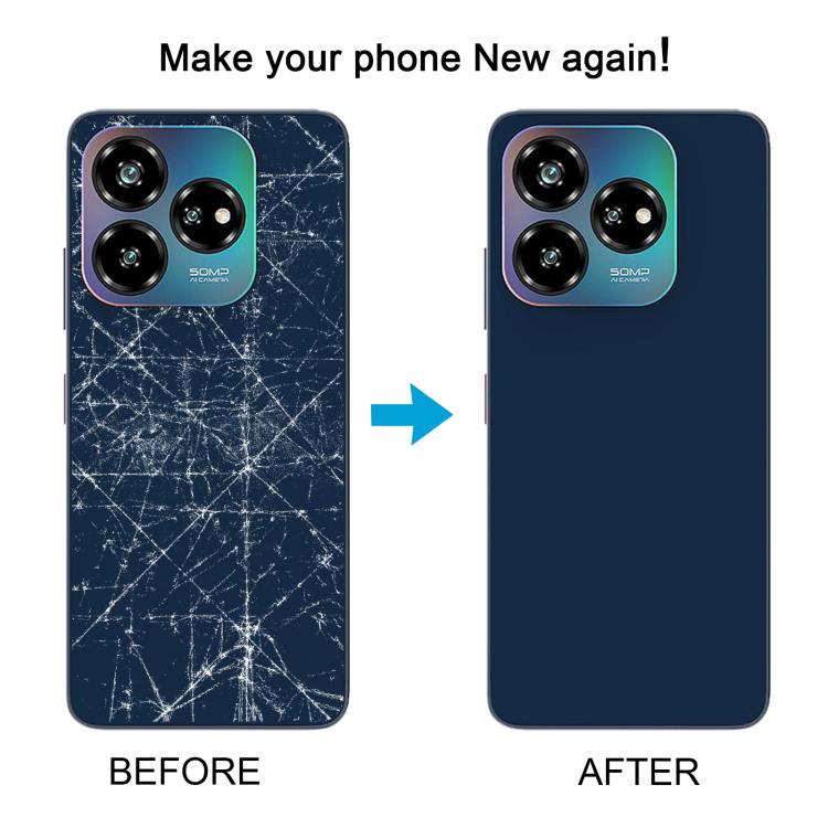 For ZTE Axon 60 Lite Glass Battery Back Cover with Adhesive(Purple) - For ZTE by PMC TechLife | Online Shopping South Africa | PMC TechLife | Buy Now Pay Later Mobicred