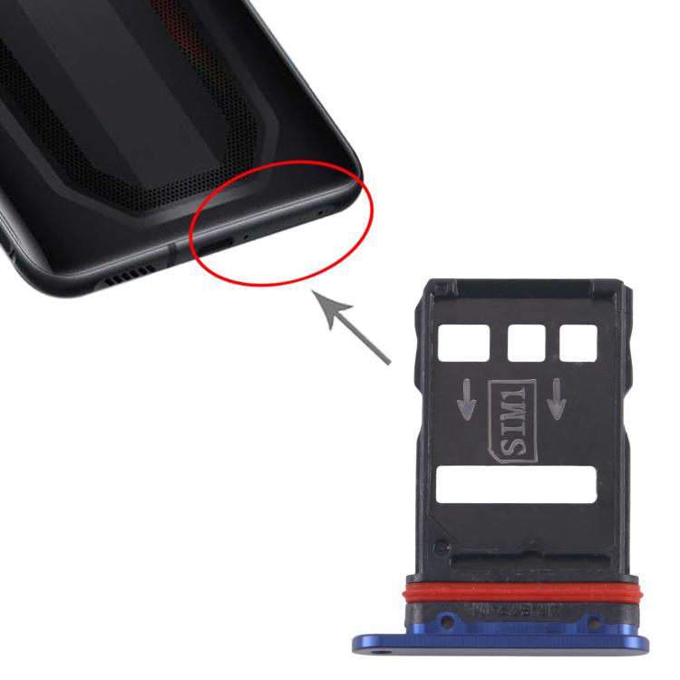 For ZTE nubia RedMagic 7S SIM Card Tray + SIM Card Tray (Blue) - For ZTE by PMc TechLife | Online Shopping South Africa | PMc TechLife | Buy Now Pay Later Mobicred