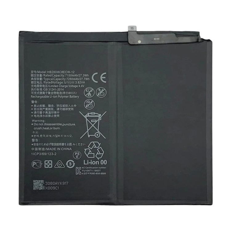 7250mAh Battery Replacement For Huawei MatePad V7 Pro BZT3 KJR BAH3 W59 AN10 DBY-AL00 BRT MRX AL09 W09 W19 AN09 MRR-W29 HB28D8C8ECW HB27D8C8ECW-12 - For Huawei by PMC Jewellery | Online Shopping South Africa | PMC Jewellery | Buy Now Pay Later Mobicred