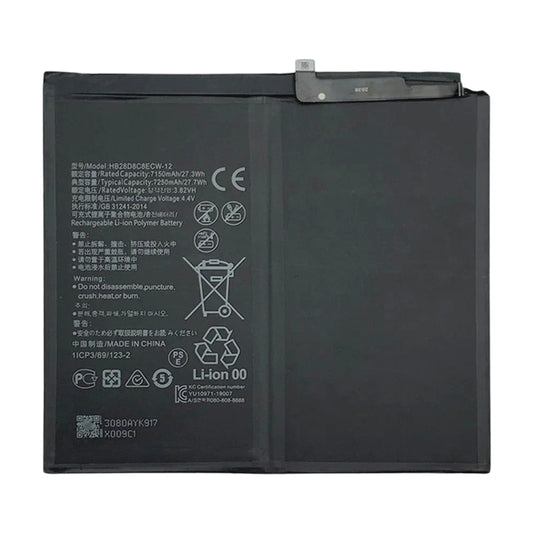 7250mAh Battery Replacement For Huawei MatePad V7 Pro BZT3 KJR BAH3 W59 AN10 DBY-AL00 BRT MRX AL09 W09 W19 AN09 MRR-W29 HB28D8C8ECW HB27D8C8ECW-12 - For Huawei by PMC Jewellery | Online Shopping South Africa | PMC Jewellery | Buy Now Pay Later Mobicred