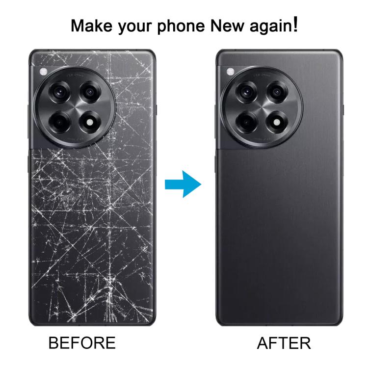 For OnePlus 12R Back Cover with Camera Lens Cover(Black) - free shipping - PMc TechLife - Order now!