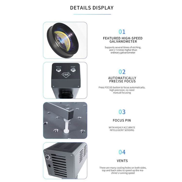 TBK-958M Laser Marking Machine Auto Focus Frame Separator 2 in 1 Engraving Equipment, AU Plug - Laser Machines by TBK | Online Shopping South Africa | PMC Jewellery | Buy Now Pay Later Mobicred