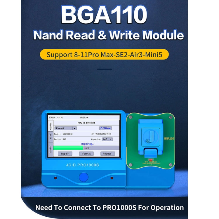 JC BGA110 Nand Module For iPhone 8 ~ 11 Pro Max - free shipping - PMC TechLife - Order now!
