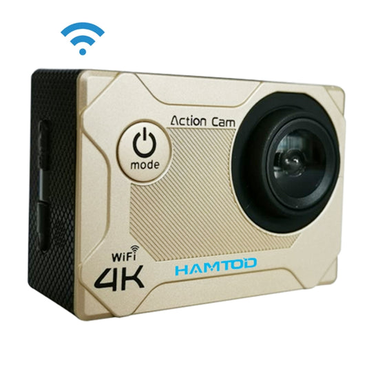 HAMTOD S9 UHD 4K WiFi  Sport Camera with Waterproof Case, Generalplus 4247, 2.0 inch LCD Screen, 170 Degree Wide Angle Lens (Gold) - HAMTOD by HAMTOD | Online Shopping South Africa | PMC Jewellery | Buy Now Pay Later Mobicred