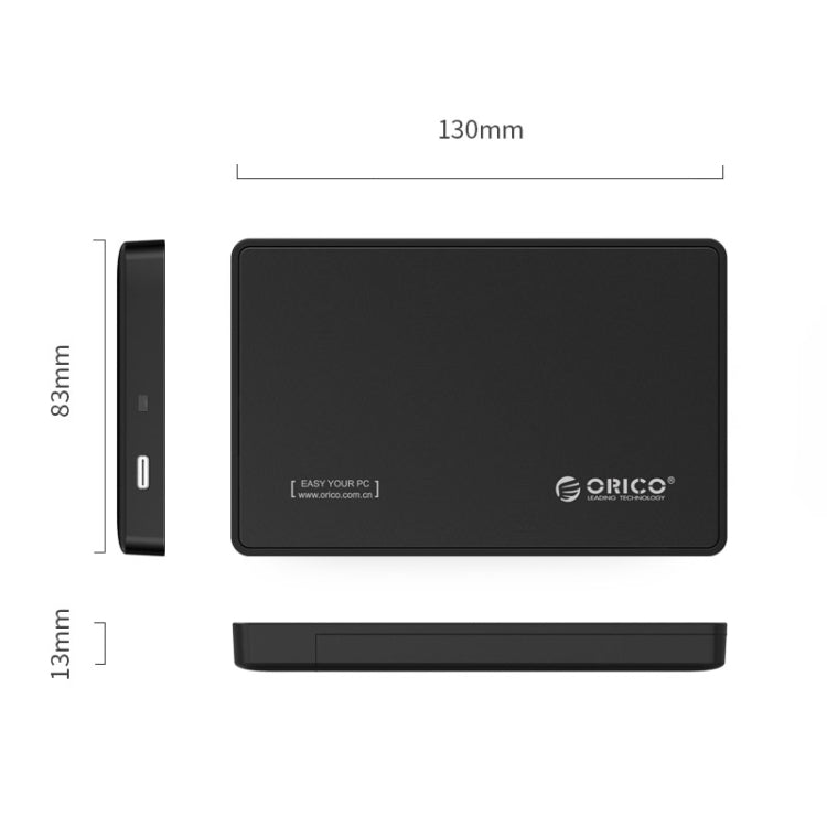 ORICO 2.5 inch Type-C Hard Drive Enclosure - free shipping - PMC Jewellery - Order now!