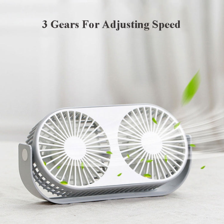 Small Bean Desktop Desktop Double Leaf Usb Mini Fan(Pink) - Electric Fans by PMC TechLife | Online Shopping South Africa | PMC TechLife | Buy Now Pay Later Mobicred