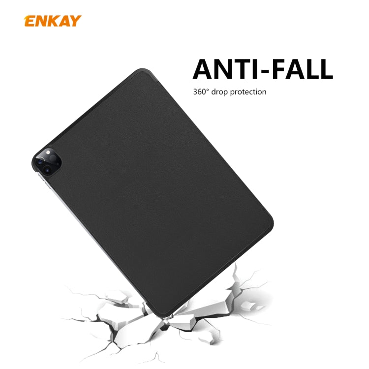 For iPad Pro 11 2022 / 2020 / 2021 ENKAY ENK-8001 Denim Pattern Horizontal Flip Leather Smart Tablet Case with Holder(Pink) - free shipping - PMc TechLife - Order now!