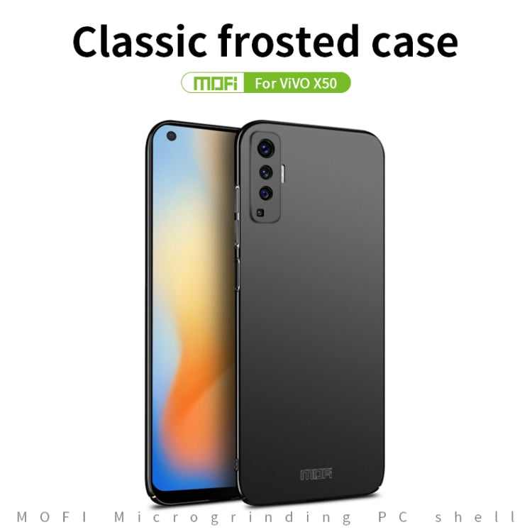 For Vivo X50 MOFI Frosted PC Ultra-thin Hard Case(Black) - vivo Cases by MOFI | Online Shopping South Africa | PMC Jewellery