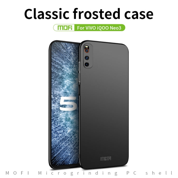 For Vivo iQOO Neo 3 MOFI Frosted PC Ultra-thin Hard Case(Gold) - vivo Cases by MOFI | Online Shopping South Africa | PMC Jewellery