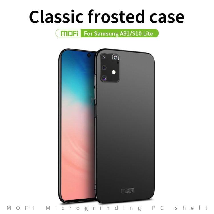 For Samsung Galaxy A91/S10Lite MOFI Frosted PC Ultra-thin Hard C(Black) - Galaxy Phone Cases by MOFI | Online Shopping South Africa | PMC TechLife | Buy Now Pay Later Mobicred