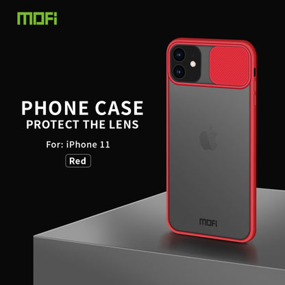 For iPhone 11  MOFI Xing Dun Series Translucent Frosted PC + TPU Privacy Anti-glare Shockproof All-inclusive Protective Case(Red) - iPhone 11 Cases by MOFI | Online Shopping South Africa | PMC Jewellery