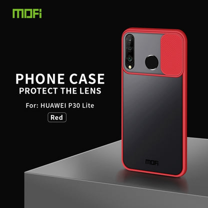 For Huawei P30 lite MOFI Xing Dun Series PC + TPU Anti-peep Waterproof And Anti-drop All-inclusive Protective Shell, Translucent Frosted(Red) - Huawei Cases by MOFI | Online Shopping South Africa | PMC Jewellery