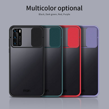 For Huawei P40 MOFI Xing Dun Series PC + TPU Anti-peep Waterproof And Anti-drop All-inclusive Protective Shell, Translucent Frosted(Red) - Huawei Cases by MOFI | Online Shopping South Africa | PMC Jewellery