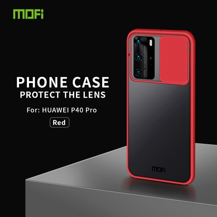 For Huawei P40 Pro MOFI Xing Dun Series PC + TPU Anti-peep Waterproof And Anti-drop All-inclusive Protective Shell, Translucent Frosted(Red) - Huawei Cases by MOFI | Online Shopping South Africa | PMC Jewellery