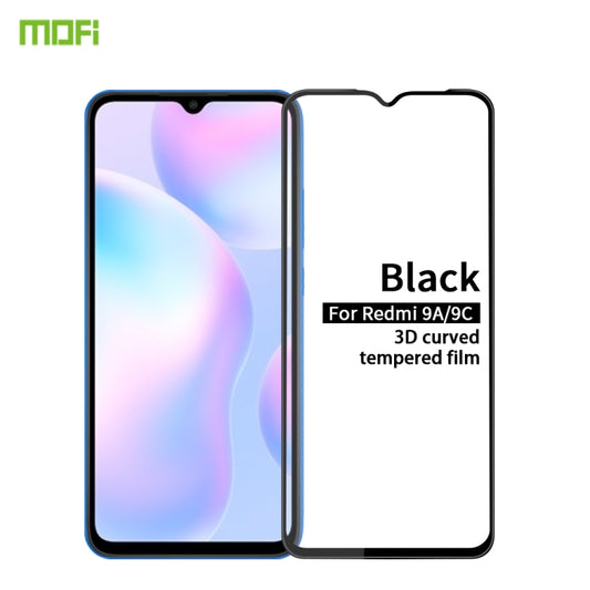 For Xiaomi Redmi 9A / 9C MOFI 9H 3D Explosion-proof Curved Screen Tempered Glass Film(Black) -  by MOFI | Online Shopping South Africa | PMC Jewellery