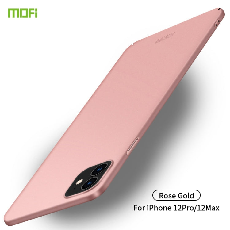 For iPhone 12 / 12 Pro MOFI Frosted PC Ultra-thin Hard Case(Rose gold) - free shipping - PMC TechLife - Order now!