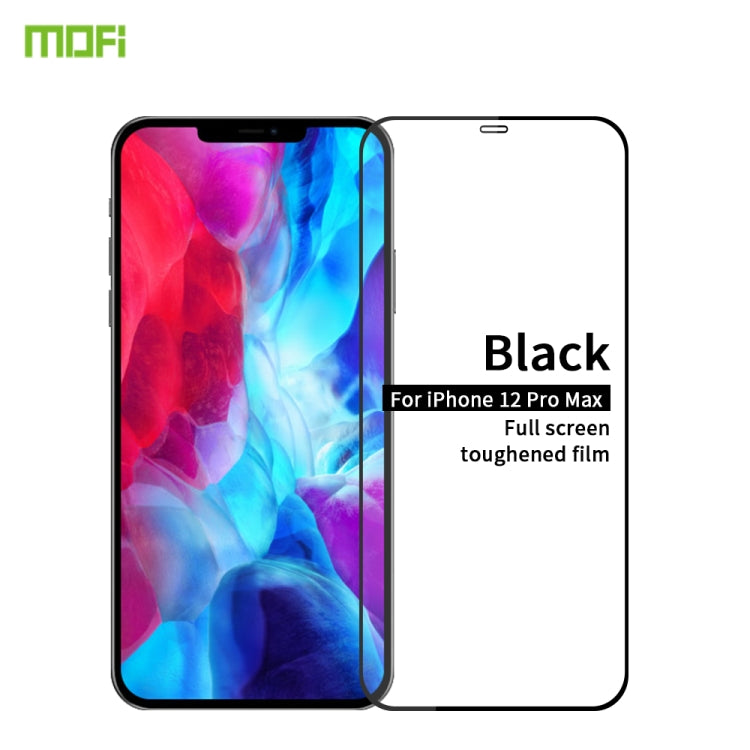 For iPhone 12 Pro Max MOFI 9H 2.5D Full Screen Tempered Glass Film(Black) - iPhone 12 Pro Max Tempered Glass by MOFI | Online Shopping South Africa | PMC TechLife | Buy Now Pay Later Mobicred
