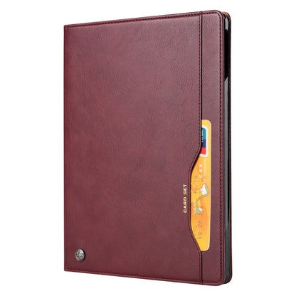 For iPad Air 11 2024 / Air 2022/2020 10.9 Knead Skin Texture Leather Tablet Case(Wine Red) - iPad Air (2022) / (2020) 10.9 Cases by PMC Jewellery | Online Shopping South Africa | PMC Jewellery | Buy Now Pay Later Mobicred