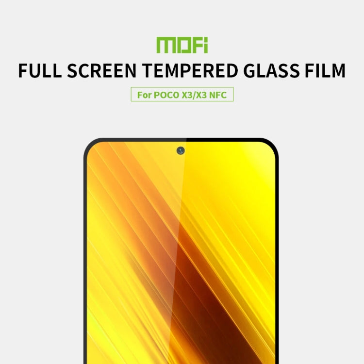 For Xiaomi POCO X3 / X3 NFC MOFI 9H 2.5D Full Screen Tempered Glass Film(Black) -  by MOFI | Online Shopping South Africa | PMC Jewellery