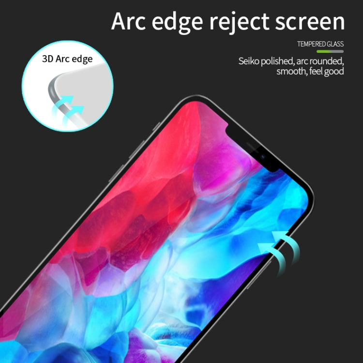 For iPhone 12 mini MOFI 9H 3D Explosion-proof Curved Screen Tempered Glass Film(Black) - iPhone 12 mini Tempered Glass by MOFI | Online Shopping South Africa | PMC TechLife