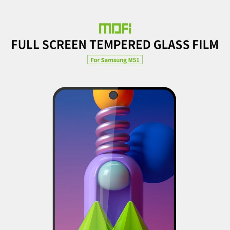 For Samsung Galaxy M51 MOFI 9H 2.5D Full Screen Tempered Glass Film(Black) - Galaxy Tempered Glass by MOFI | Online Shopping South Africa | PMC Jewellery