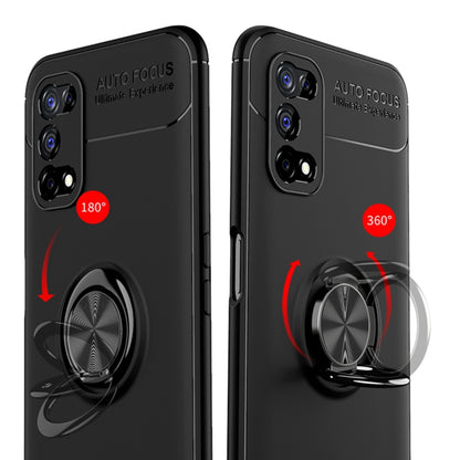 For OPPO Realme 7 Pro  Metal Ring Holder 360 Degree Rotating TPU Case(Red+Red) - Realme Cases by PMC Jewellery | Online Shopping South Africa | PMC Jewellery | Buy Now Pay Later Mobicred
