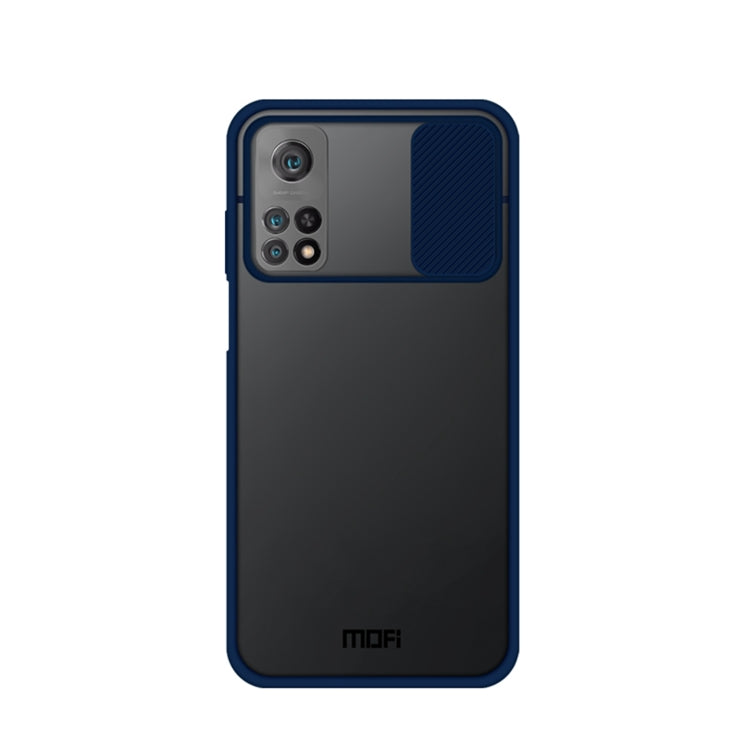 For Xiaomi Mi 10T / 10T Pro MOFI Xing Dun Series Translucent Frosted PC + TPU Privacy Anti-glare Shockproof All-inclusive Protective Case(Blue) - Xiaomi Cases by MOFI | Online Shopping South Africa | PMC Jewellery