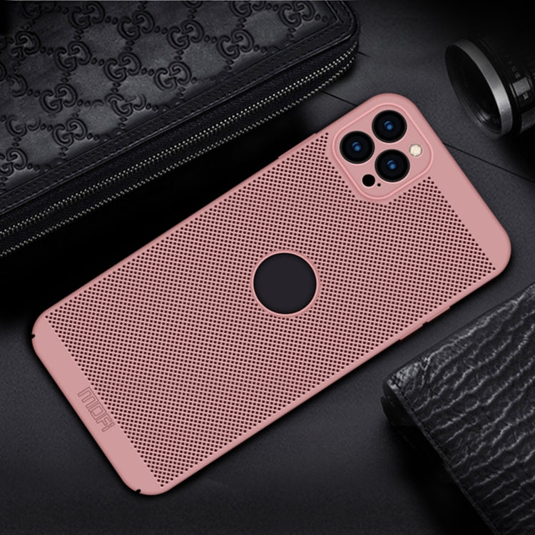 For iPhone 12 Pro Max MOFi Honeycomb Texture Breathable PC Shockproof Protective Back Cover Case(Rose Gold) - iPhone 12 Pro Max Cases by MOFI | Online Shopping South Africa | PMC TechLife | Buy Now Pay Later Mobicred