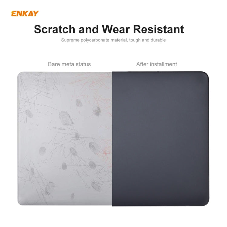 ENKAY 3 in 1 Matte Laptop Protective Case + US Version TPU Keyboard Film + Anti-dust Plugs Set for MacBook Pro 13.3 inch A1706 / A1989 / A2159 (with Touch Bar)(Grey) - MacBook Pro Cases by ENKAY | Online Shopping South Africa | PMC Jewellery | Buy Now Pay Later Mobicred