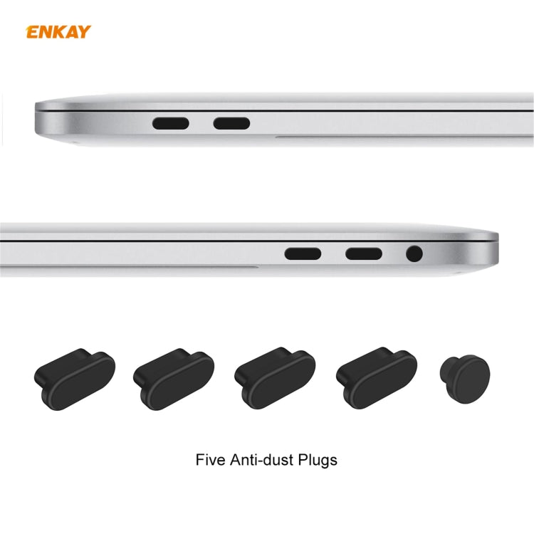 ENKAY 3 in 1 Crystal Laptop Protective Case + US Version TPU Keyboard Film + Anti-dust Plugs Set for MacBook Pro 13.3 inch A1706 / A1989 / A2159 (with Touch Bar)(Transparent) - MacBook Pro Cases by ENKAY | Online Shopping South Africa | PMC Jewellery | Buy Now Pay Later Mobicred