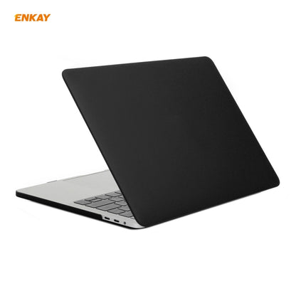 ENKAY 3 in 1 Matte Laptop Protective Case + US Version TPU Keyboard Film + Anti-dust Plugs Set for MacBook Pro 13.3 inch A1708 (without Touch Bar)(Black) - MacBook Pro Cases by ENKAY | Online Shopping South Africa | PMC Jewellery | Buy Now Pay Later Mobicred