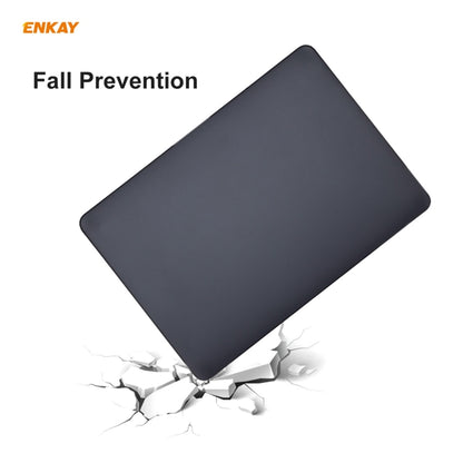 ENKAY 3 in 1 Matte Laptop Protective Case + US Version TPU Keyboard Film + Anti-dust Plugs Set for MacBook Pro 15.4 inch A1707 & A1990 (with Touch Bar)(Cyan) - MacBook Pro Cases by ENKAY | Online Shopping South Africa | PMC Jewellery | Buy Now Pay Later Mobicred