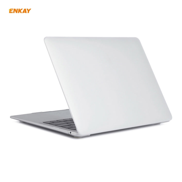 ENKAY 3 in 1 Matte Laptop Protective Case + US Version TPU Keyboard Film + Anti-dust Plugs Set for MacBook Air 13.3 inch A2179 & A2337 (2020)(White) - MacBook Air Cases by ENKAY | Online Shopping South Africa | PMC Jewellery | Buy Now Pay Later Mobicred