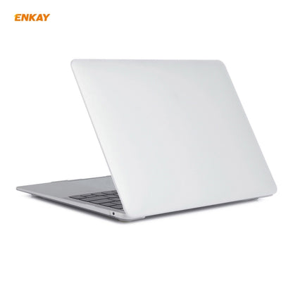 ENKAY 3 in 1 Matte Laptop Protective Case + US Version TPU Keyboard Film + Anti-dust Plugs Set for MacBook Air 13.3 inch A2179 & A2337 (2020)(White) - MacBook Air Cases by ENKAY | Online Shopping South Africa | PMC Jewellery | Buy Now Pay Later Mobicred