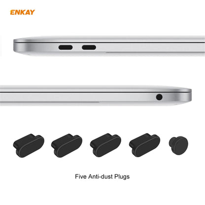 ENKAY 3 in 1 Matte Laptop Protective Case + US Version TPU Keyboard Film + Anti-dust Plugs Set for MacBook Air 13.3 inch A2179 & A2337 (2020)(Grey) - MacBook Air Cases by ENKAY | Online Shopping South Africa | PMC Jewellery | Buy Now Pay Later Mobicred