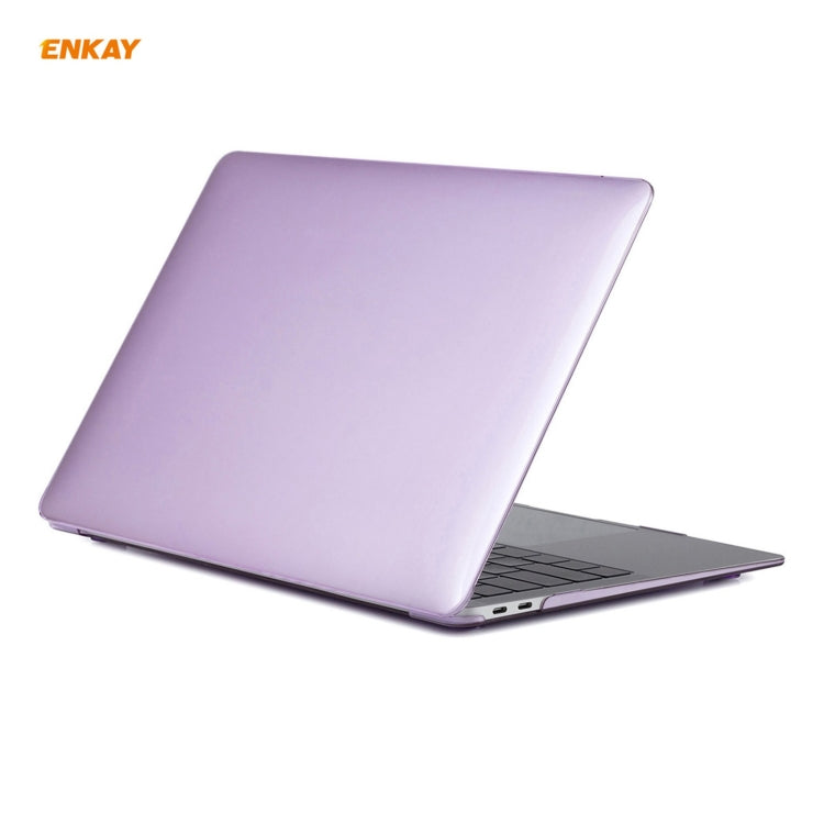 For MacBook Air 13.3 inch A2179 & A2337 2020 ENKAY 3 in 1 Crystal Laptop Protective Case + US Version TPU Keyboard Film + Anti-dust Plugs Set(Purple) - MacBook Air Cases by WIWU | Online Shopping South Africa | PMC Jewellery | Buy Now Pay Later Mobicred